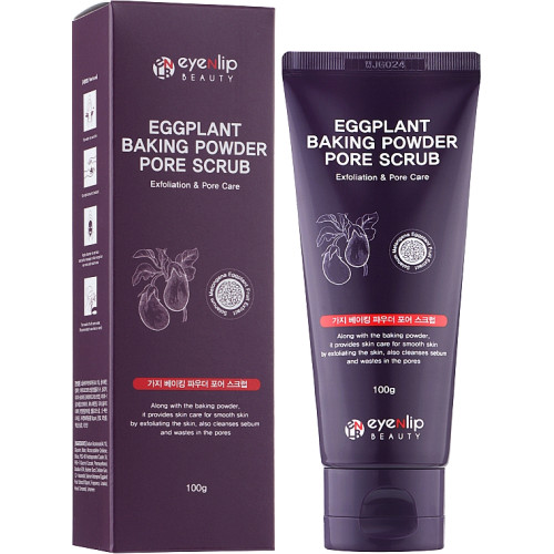 Скраб для обличчя з екстрактом баклажана Eyenlip Eggplant Baking Powder Pore Scrub 100г.