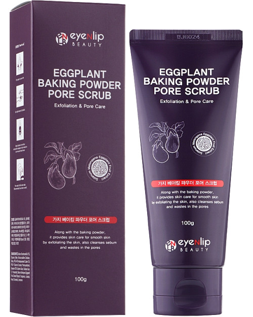 Скраб для обличчя з екстрактом баклажана Eyenlip Eggplant Baking Powder Pore Scrub 100г.
