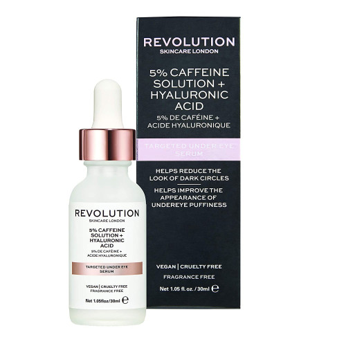 Зволожувальна сироватка для шкіри під очима Revolution Skincare 5% Caffeine Solution + Hyaluronic Acid 30 мл