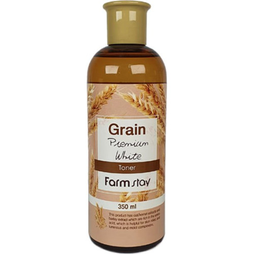 Тонер для обличчя з екстрактом паростків пшениці FarmStay Grain Premium White Toner 350 мл.