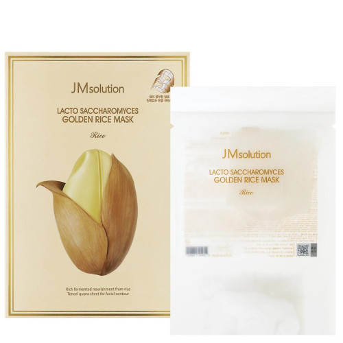 Тканинна маска з ферментованими компонентами JMsolution Lacto Saccharomyces Golden Rice Mask 30 мл