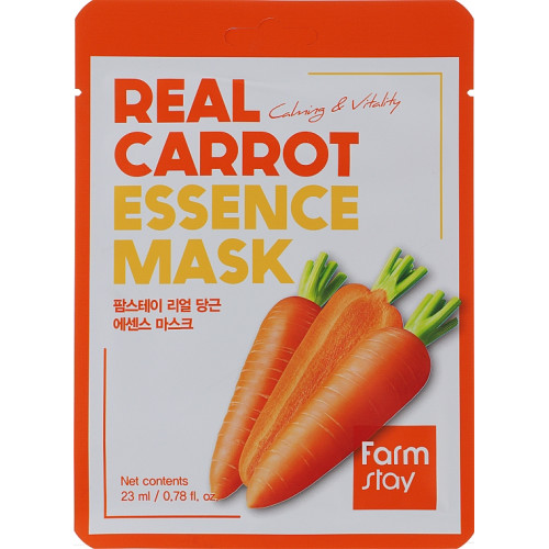 Тканинна маска для обличчя з екстрактом моркви FarmStay Real Carrot Essence Mask 23 мл