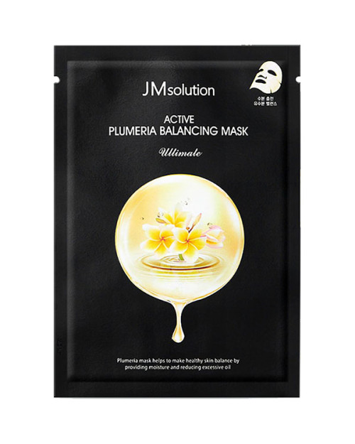 Зволожувальна маска для обличчя з екстрактом плюмерії JMsolution Active Plumeria Balancing Mask Ultimate 33мл.