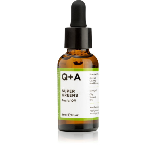 Мультивітамінна олія для обличчя Q+A Super Greens Facial Oil 30 мл