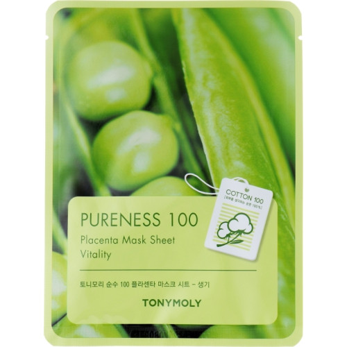 Тканинна маска з екстрактом бобів Tony Moly Pureness 100 Placenta Mask Sheet 21 мл