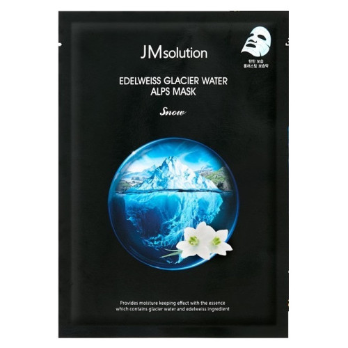 Тканинна маска з едельвейсом і водою альпійських льодовиків JMsolution Edelweiss Glacier Water Alps Mask 35 мл