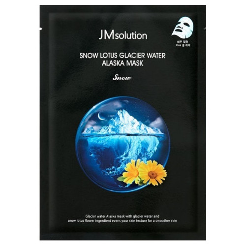 Тканинна маска для обличчя з екстрактом лотоса JMsolution Snow Lotus Glacier Water Alaska Mask Snow 30 мл.