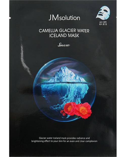 Тонізувальна тканинна маска з екстрактом камелії JMsolution Camellia Glacier Water Iceland Mask Snow 33 мл.