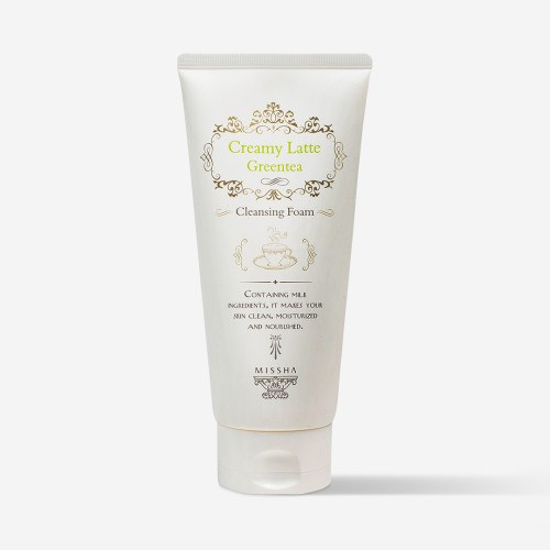 Пінка для вмивання з екстрактом зеленого чаю Missha Creamy Latte Cleansing Foam Green Tea 172мл.