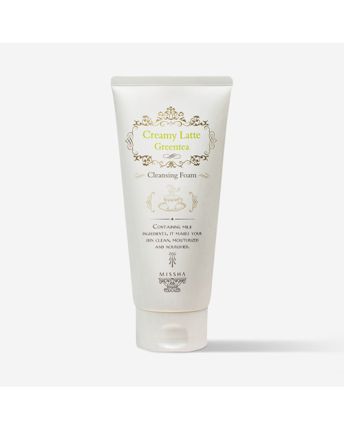 Пінка для вмивання з екстрактом зеленого чаю Missha Creamy Latte Cleansing Foam Green Tea 172мл.