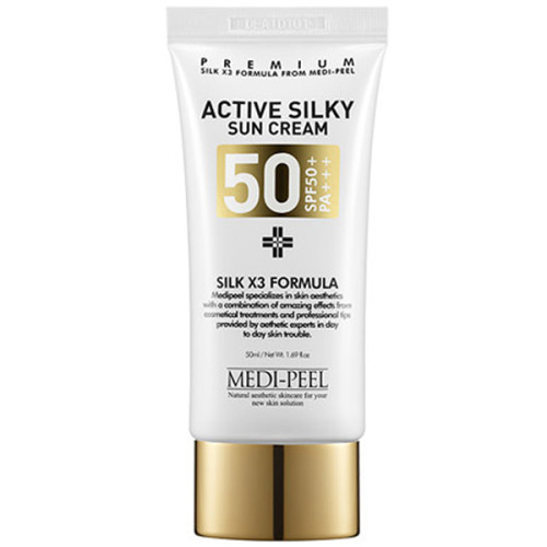 Сонцезахисний крем для обличчя з комплексом пептидів Medi-Peel Active Silky Sun Cream SPF50+ PA+ 50 мл