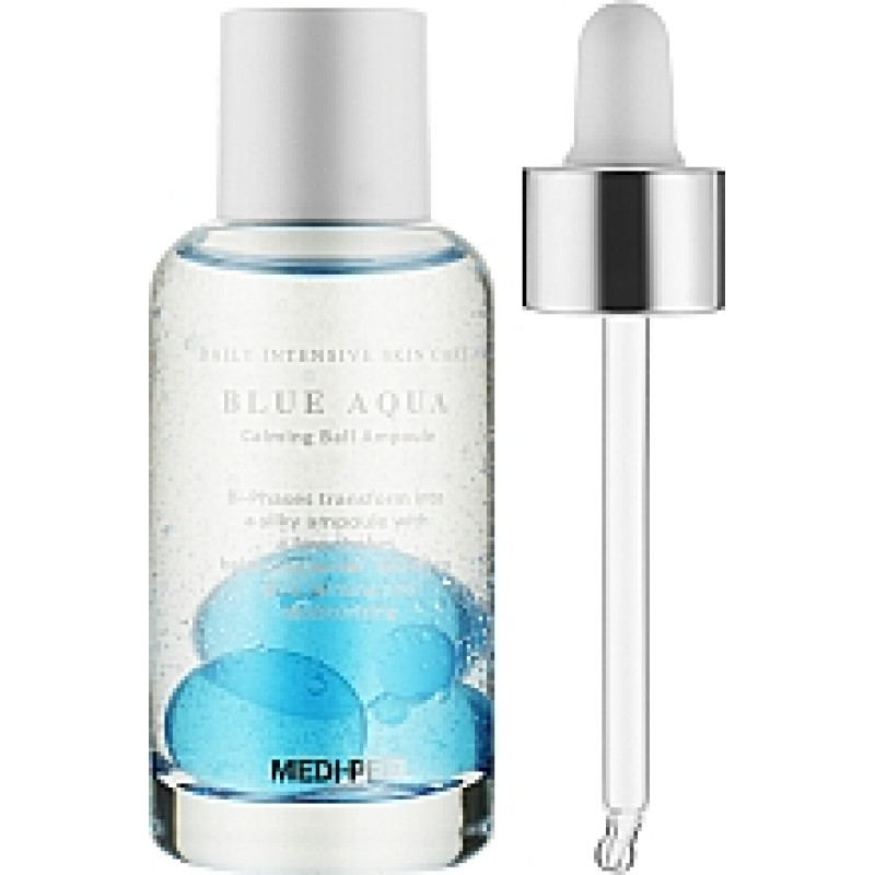 Двофазна сироватка Medi-Peel Blue Aqua Calming Ball Ampoule 50 мл.