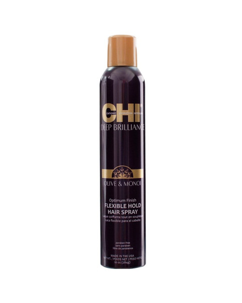 Лак для волосся гнучкої фіксації CHI Deep Brilliance Olive & Monoi Op FlexHold 248 г.