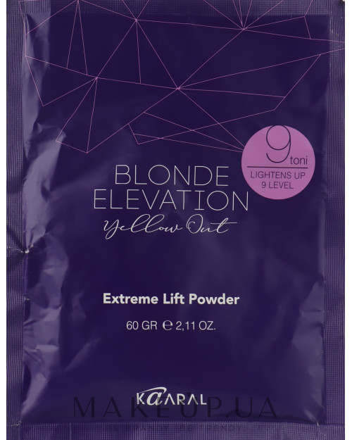 Пудра освітлювальна для волосся до 9 рівня Kaaral Blonde Elevation Yellow Out Extreme Lift Powder 60 гр