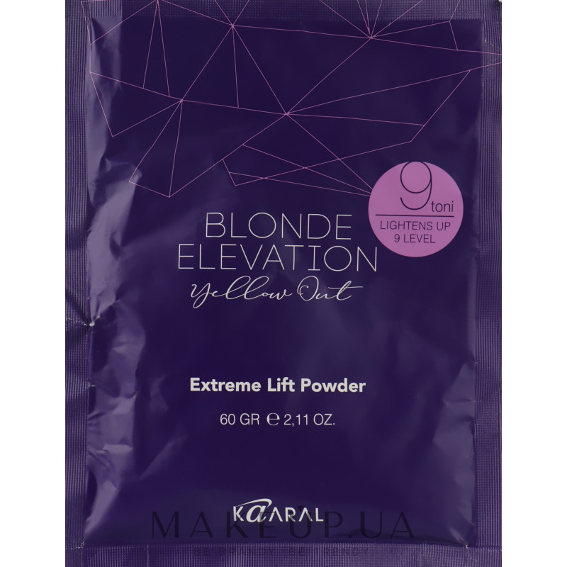 Пудра освітлювальна для волосся до 9 рівня Kaaral Blonde Elevation Yellow Out Extreme Lift Powder 60 гр