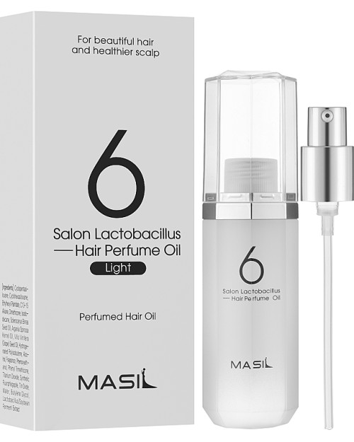 Парфумована олія для гладкості волосся Masil Salon Lactobacillus Hair Perfume Oil Light 66 мл.
