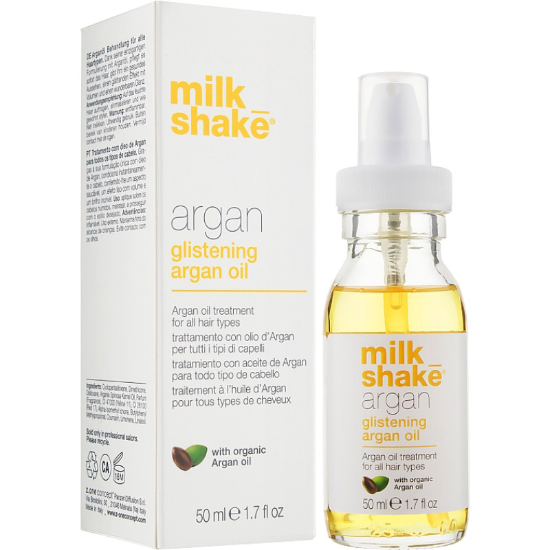 Арганова олія для глибокого відновлення і блиску волосся Milk_Shake Argan Glistening Argan Oil 50 мл.