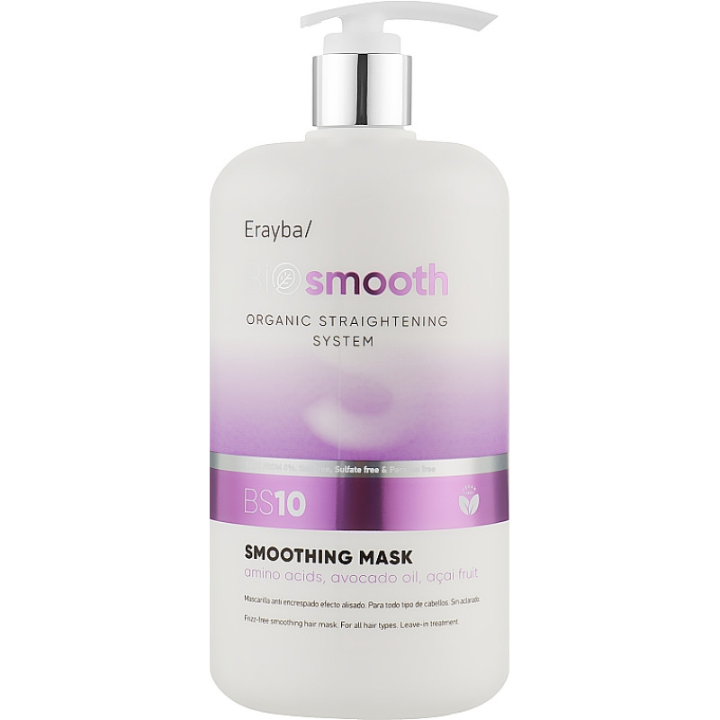 Маска для випрямлення волосся Erayba Bio Smooth Organic Straightener Smoothing Mask BS10 1000 мл.