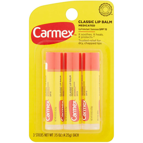 Набір бальзамів для губ Carmex Original Stick Set Lip Balm SPF 15 3 шт.