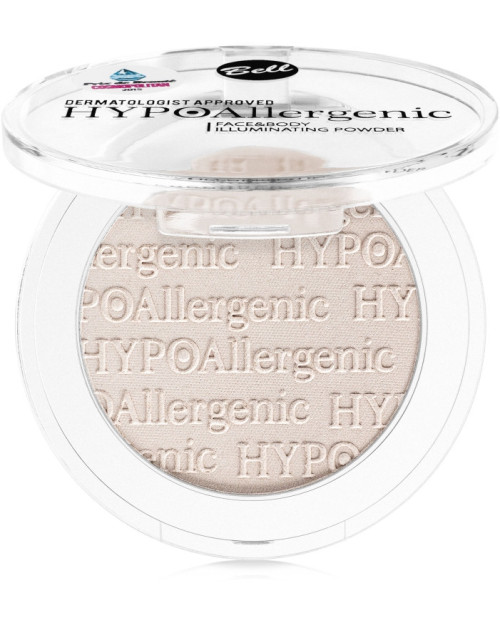 Пудра-хайлайтер для обличчя і тіла гіпоалергенна Bell HypoAllergenic Face & Body Illuminating Powder