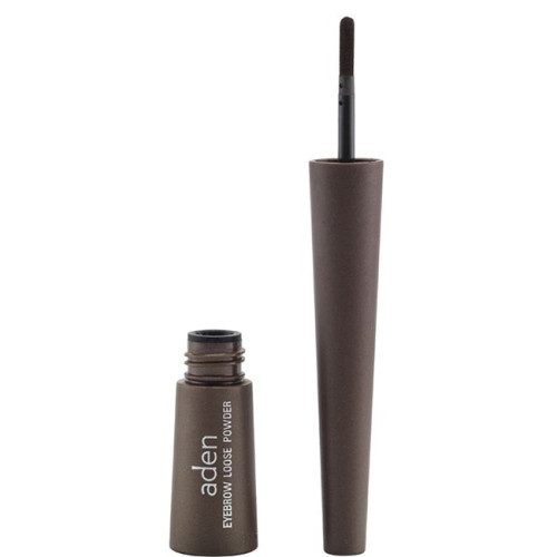 Пудра-порошок для брів з пензлем Aden Eyebrow Loose Powder DARK BROWN