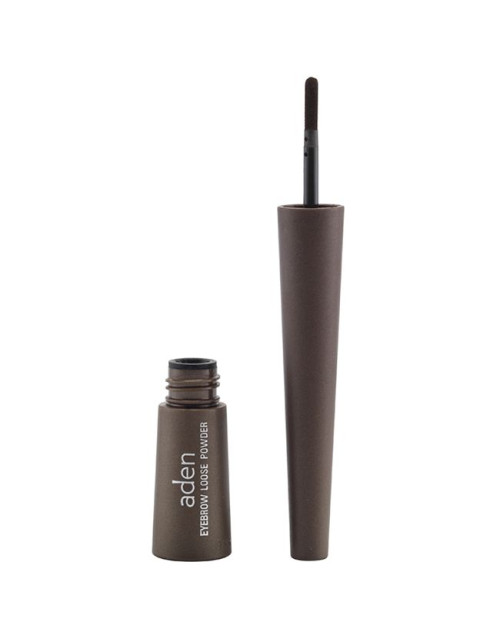 Пудра-порошок для брів з пензлем Aden Eyebrow Loose Powder DARK BROWN