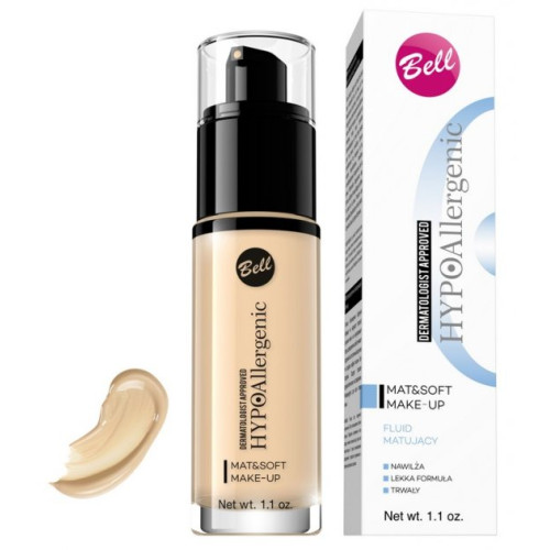 Тональний крем Bell Cosmetics HypoAllergenic Mat & Soft Make-Up 00