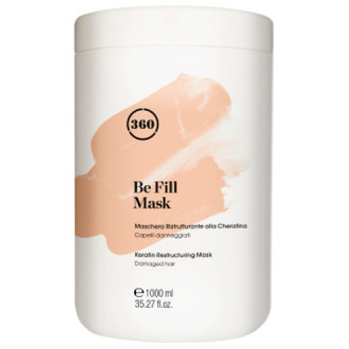 Живильна маска для сухого і пошкодженого волосся з кератином Kaaral 360 Be Fill Damaged Hair Restructuring Mask 1000 мл