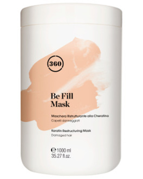 Живильна маска для сухого і пошкодженого волосся з кератином Kaaral 360 Be Fill Damaged Hair Restructuring Mask 1000 мл