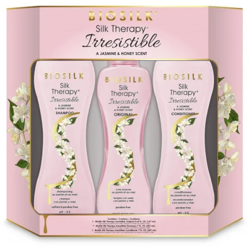 Набір для волосся BioSilk Silk Therapy Irresistible (Шампунь 207 мл + Кондиціонер 207 мл + Шовк 167 мл)