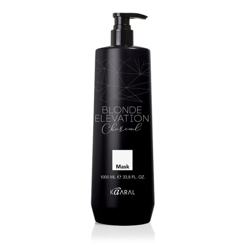 Чорна тонуюча вугільна маска для волосся Kaaral Blonde Elevation Charcoal Mask 1000 мл.