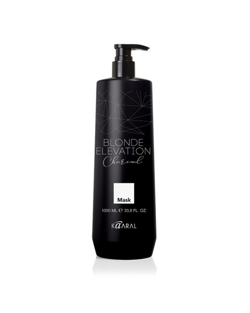 Чорна тонуюча вугільна маска для волосся Kaaral Blonde Elevation Charcoal Mask 1000 мл.