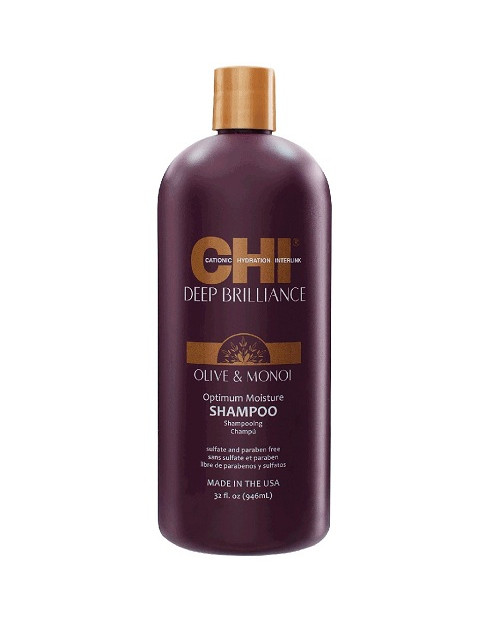 Зволожуючий шампунь для пошкодженого волосся CHI Deep Brilliance Olive & Monoi Optimum Moisture Shampo 946 мл