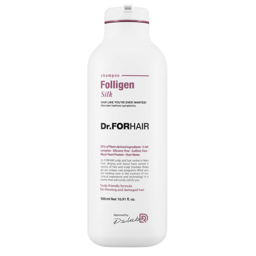 Шампунь для сухого та пошкодженого волосся Dr.FORHAIR Folligen Silk Shampoo 500 мл.