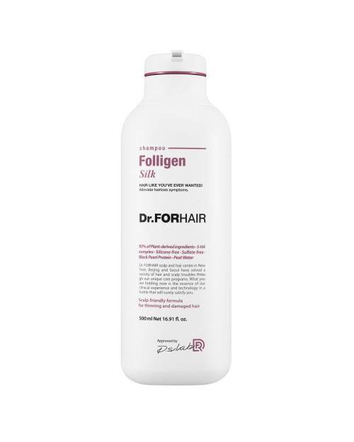 Шампунь для сухого та пошкодженого волосся Dr.FORHAIR Folligen Silk Shampoo 500 мл.