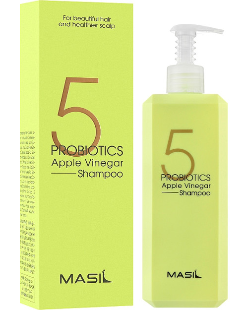 М'який безсульфатний шампунь з проботиками та яблучним оцтом Masil 5 Probiotics Apple Vinegar Shampoo 500 мл.