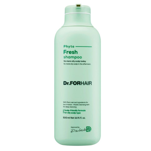 Міцелярний шампунь для жирної шкіри голови Dr.FORHAIR Phyto Fresh Shampoo 500 мл.