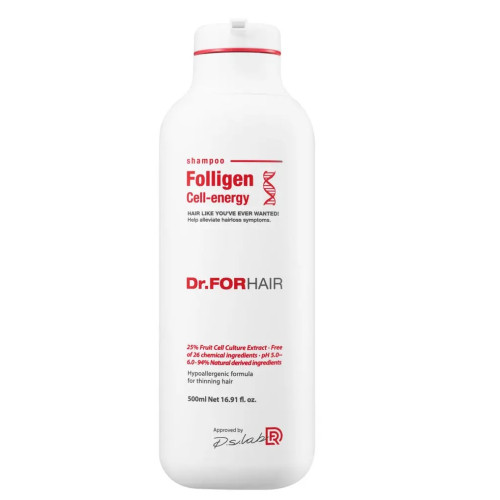 Шампунь для зміцнення та відновлення зрілого волосся Dr.FORHAIR Folligen Cell Energy Shampoo 500 мл
