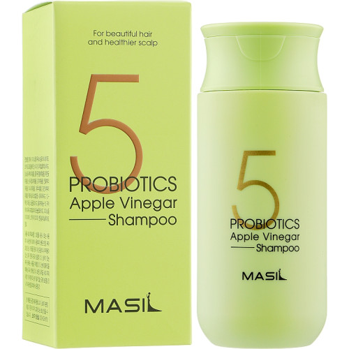 М'який безсульфатний шампунь з проботиками та яблучним оцтом Masil 5 Probiotics Apple Vinegar Shampoo 150мл.