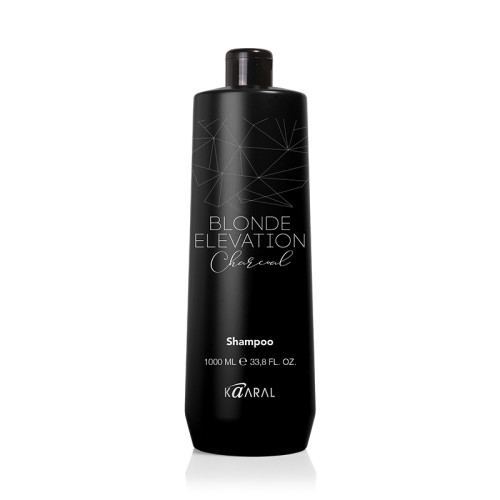 Чорний вугільний тонуючий шампунь для волосся Kaaral Blonde Elevation Charcoal Shampoo 1000 мл.