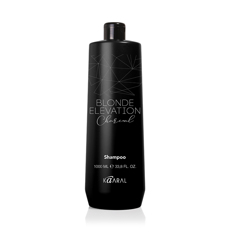 Чорний вугільний тонуючий шампунь для волосся Kaaral Blonde Elevation Charcoal Shampoo 1000 мл.