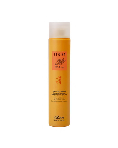 Шампунь для волосся і тіла Kaaral Purify Bitter Orange Sole After-Sun Hair & Body Wash 300 мл.