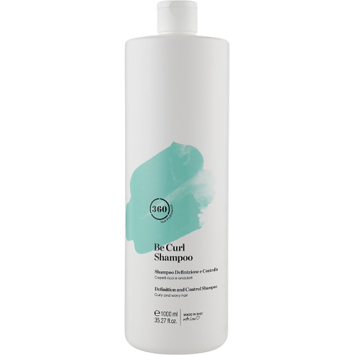 Дисциплінувальний шампунь для кучерявого й хвилястого волосся 360 Be Curl Shampoo 1000 мл